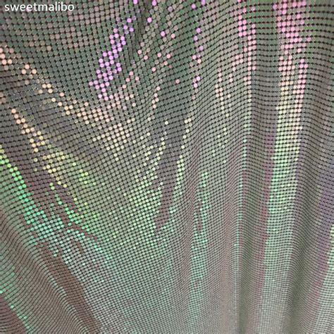 iridescent metal mesh fabric|white iridescent fabric.